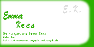 emma kres business card